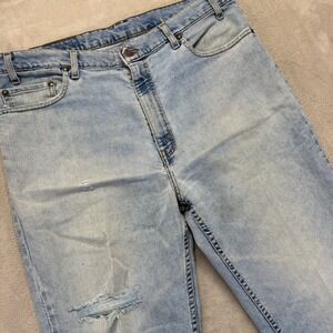 Vintage Levi's 540 Jeans Mens 38x29 Y2K Flex Stretch Light Wash Distressed Denim